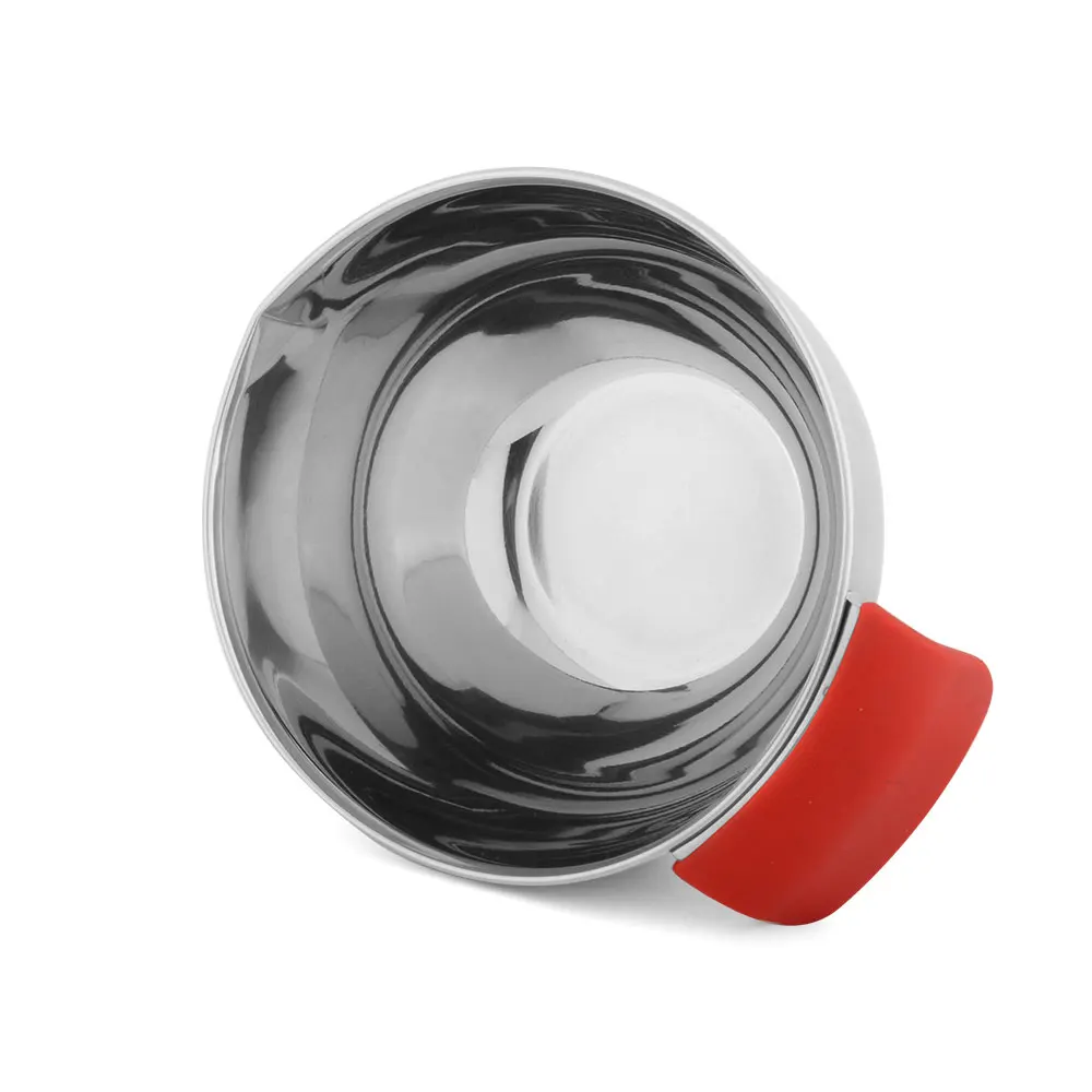 Silica gel handle mouthing bowl stainless steel 304 and basin salad cake food container cooking baking kitchen tool | Дом и сад