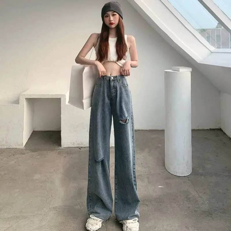 

New summer high waisted and thin jeans for women