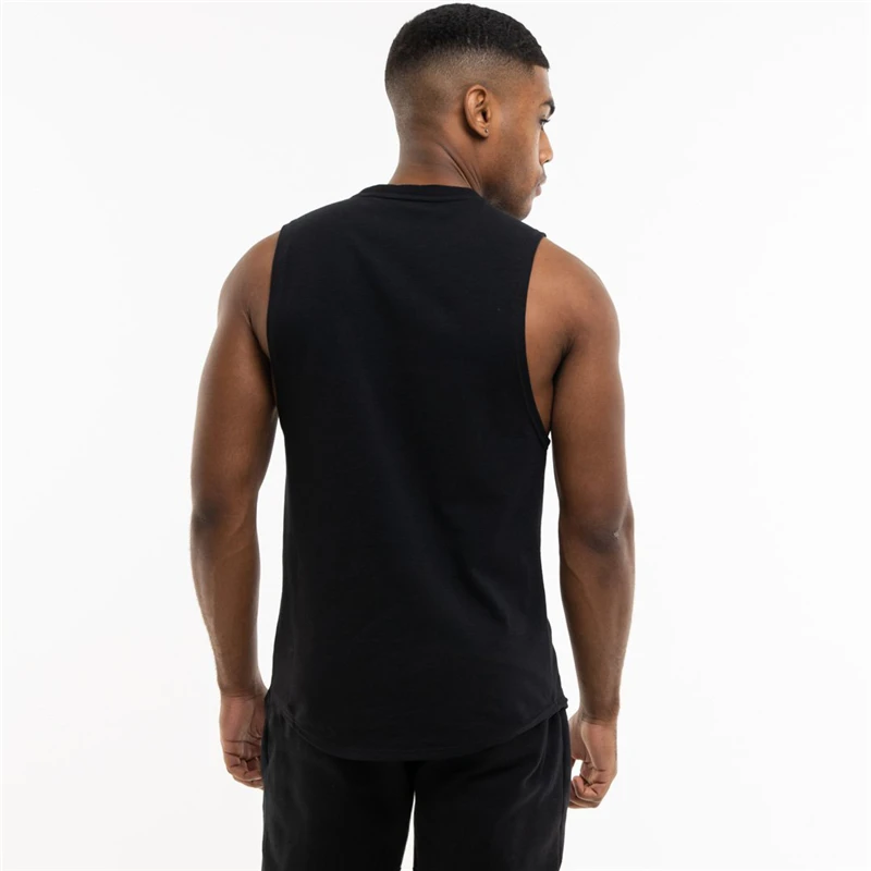 

Plain Fashion Fitness Vest Men Bodybuilding Stringer Tank top Summer Cotton Sports Singlet Gym Clothing Muscle Sleeveless Shirt
