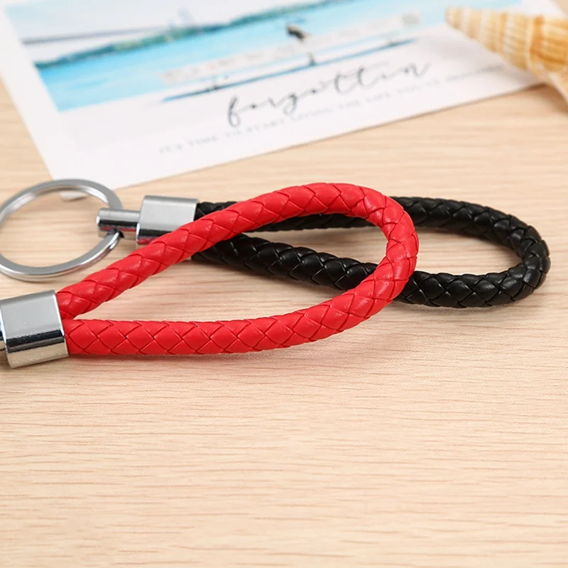 Плетеный брелок bts из искусственной кожи сумка для ключей DIY автомобильный