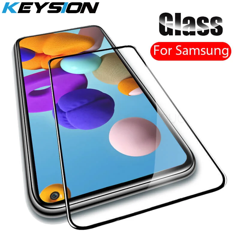 Закаленное стекло KEYSION 9D для Samsung A21S A41 A31 A21 A11 A01 полное покрытие защита экрана