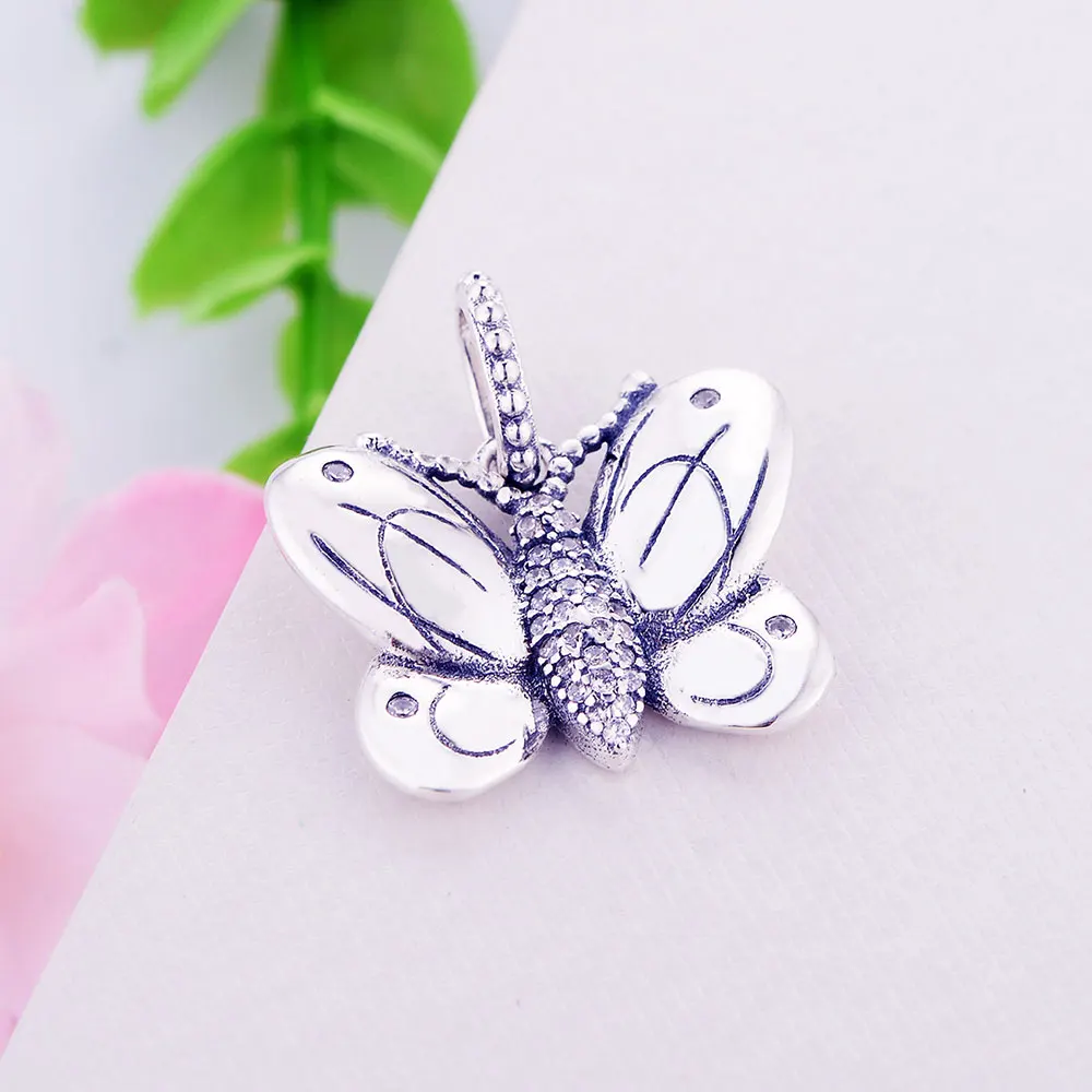 Оптовая цена 2019 Весна декоративная бабочка очарование 925 стерлингового серебра