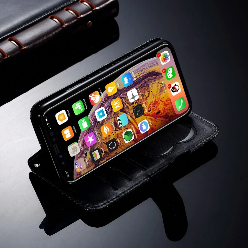 LAPOPNUT Блестящий на молнии из искусственной кожи чехол для Iphone 11 Pro Xs Max Xr X 7 8 Plus 6 6s 5 5S SE Магнитный откидной Чехол-кошелек