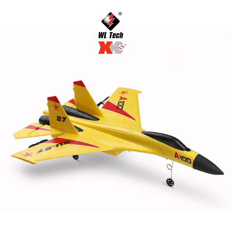 WLtoys XK A100 RC Flugzeug Сделай Сам самолет крыло Ar планер Rc Su 27 J 11 2 4G 340 мм 3CH модель с