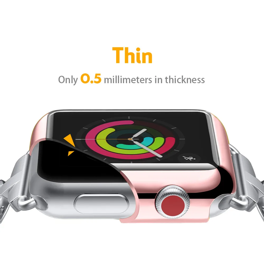 Защитная крышка для экрана Apple Watch чехол с гальваническим покрытием пластиковый