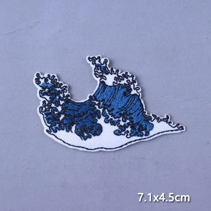 Нашивка с морским и китайским рисунком вышивка бейдж патчи для одежды