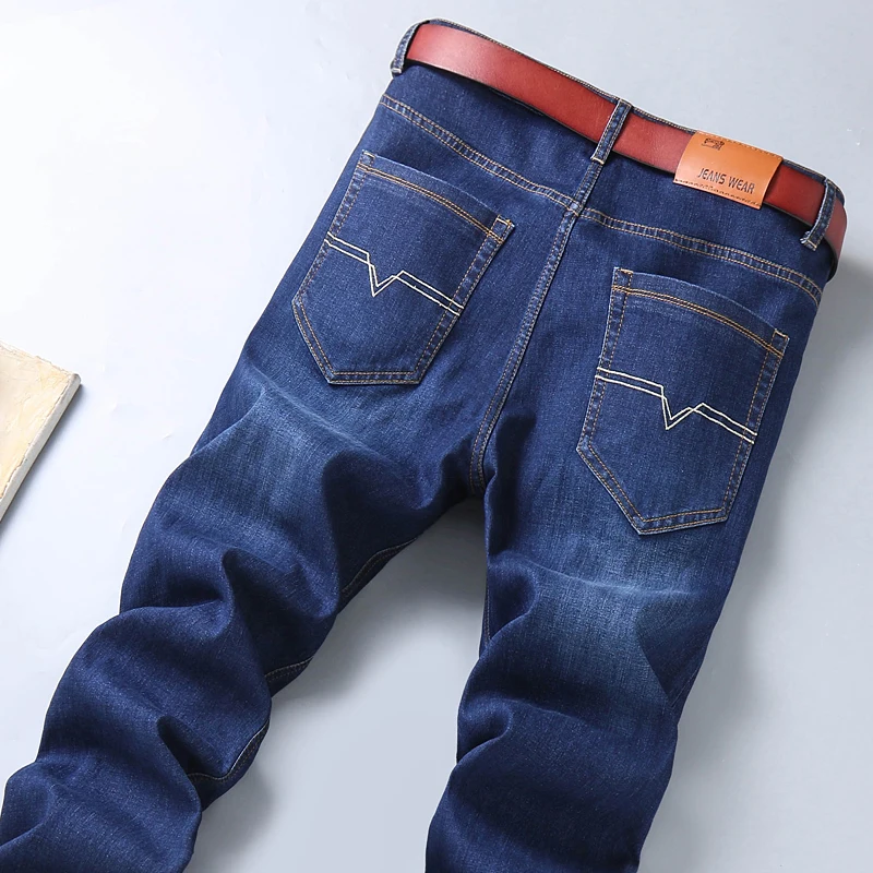DIMI Spring Summer Denim Trousers New Male Brand Pants Fashion Men'S Stretch Straight Jeans Business Casual Classic Loose