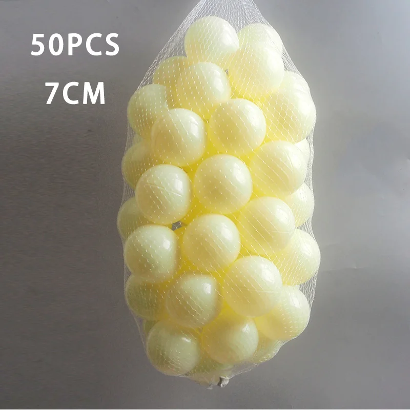 WJ3709MKY 7 см/50 шт экологически чистые красочные Мячи Мягкие пластиковые океанские шарики прозрачные воды океанские волнистые шарики игрушки для детей Малыш Ребенок - Цвет: WJ3709MKY