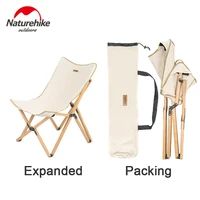 naturehike outdoor folding chair wooden portable camping fishing chair stable leisure chair garden office break nh19jj008