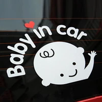 cartoon car stickers reflective vinyl styling baby in car warming car sticker baby on board reflective boy girl wall sticker