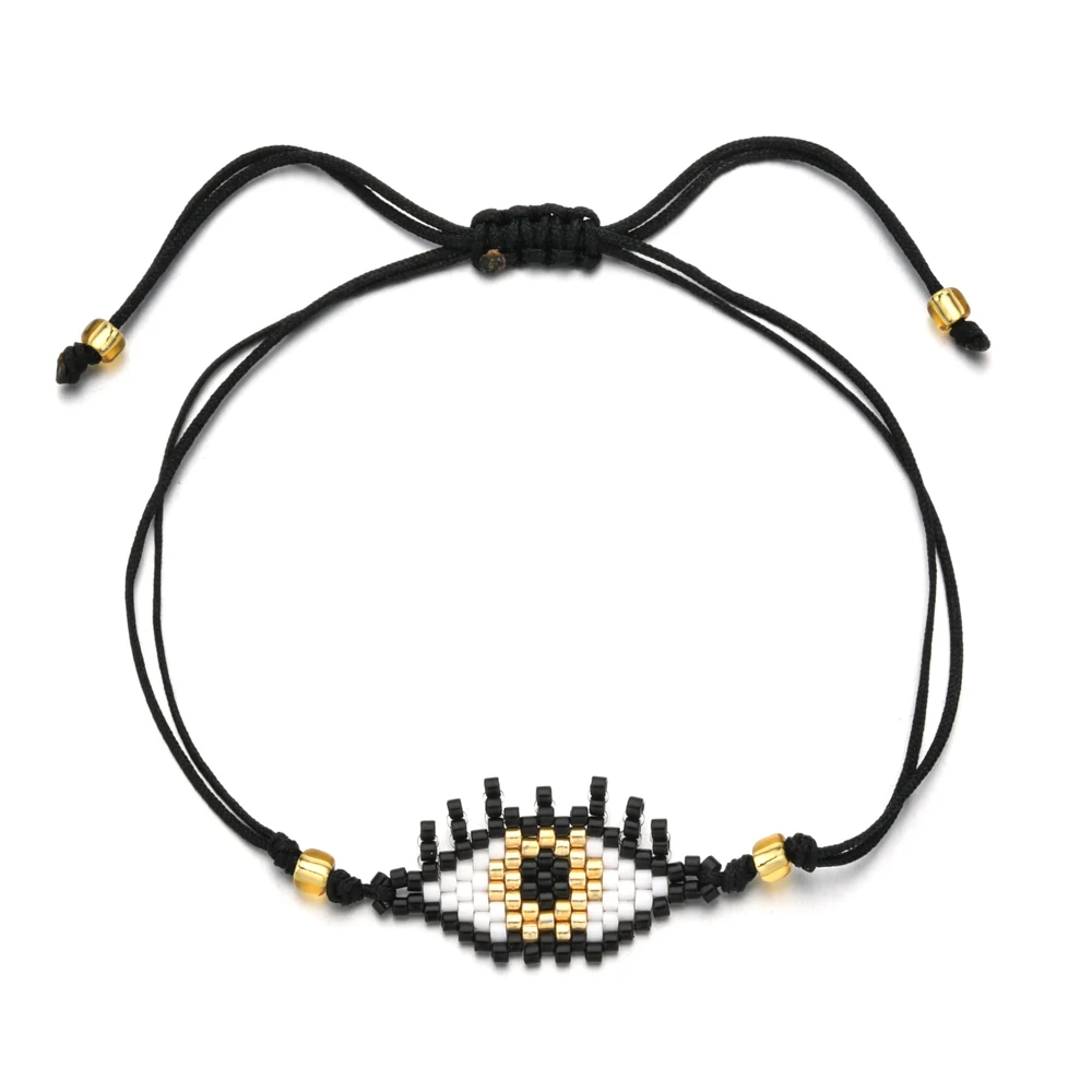A19 Diy тканая веревка Miyuki браслет из бисера Boho Санта Клаус браслет с лосем простой ручной работы браслет дружбы для женщин Подарки - Окраска металла: A19