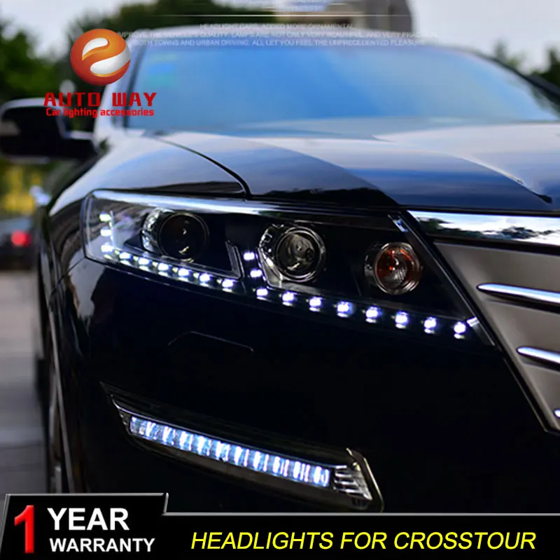 Автомобильный Стайлинг чехол для передней фары Honda Crosstour 2010 2013 светодиодный ная