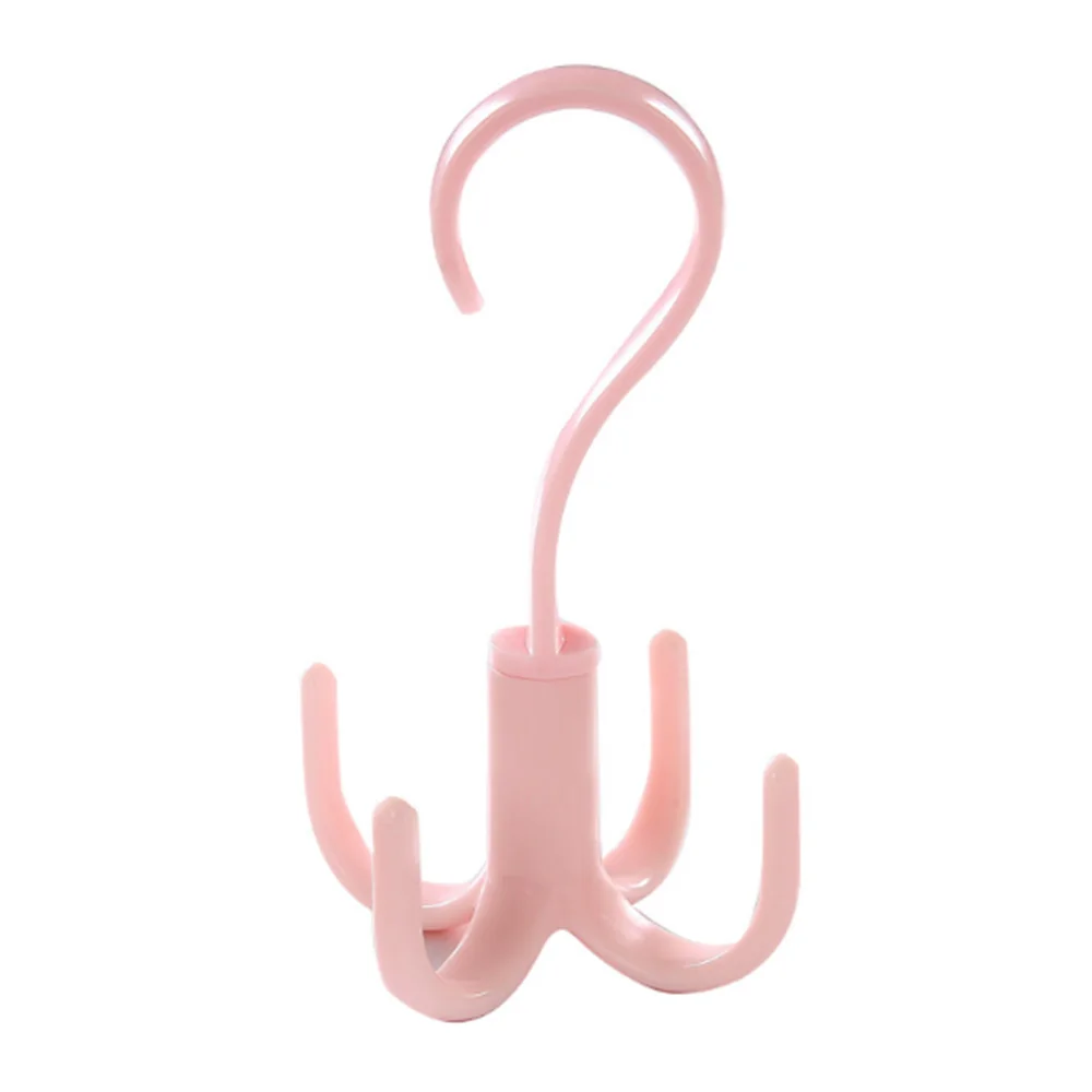 

360-Degree Rotatable Belt Tie Scarf Bag Four-Claw Hanger Hooks Clothes Sundries Shoes Organizers Rotating Shoe Drying Rack HOOK