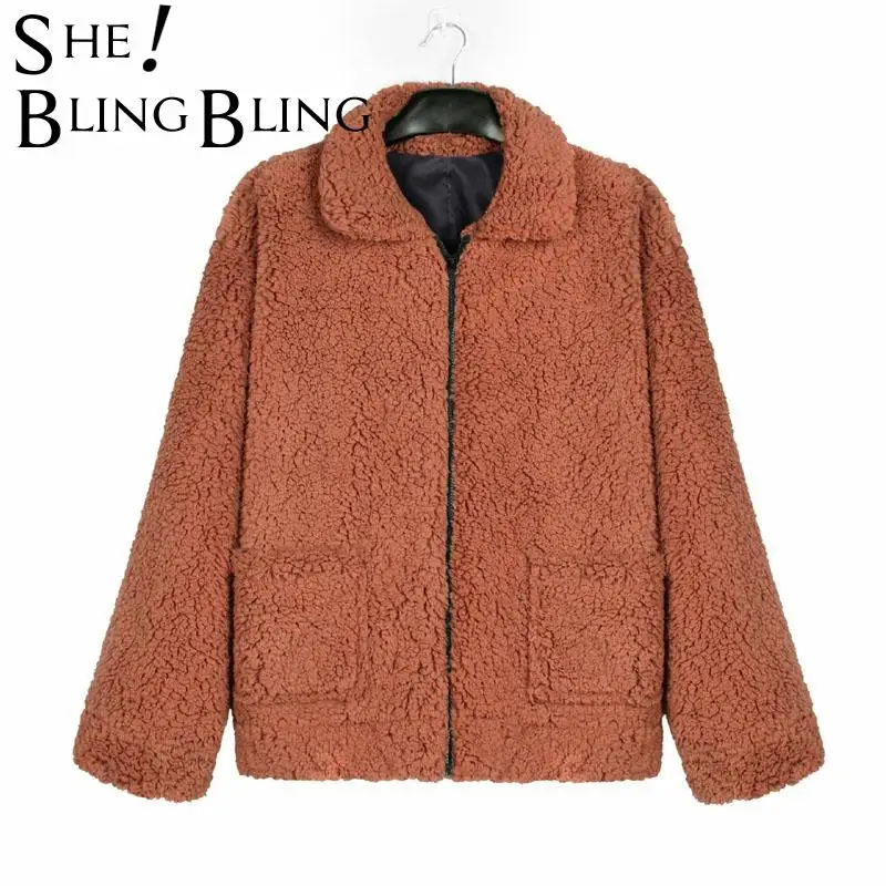 Модный теплый длинный кардиган SheBlingBling из искусственного меха Женская куртка 2019