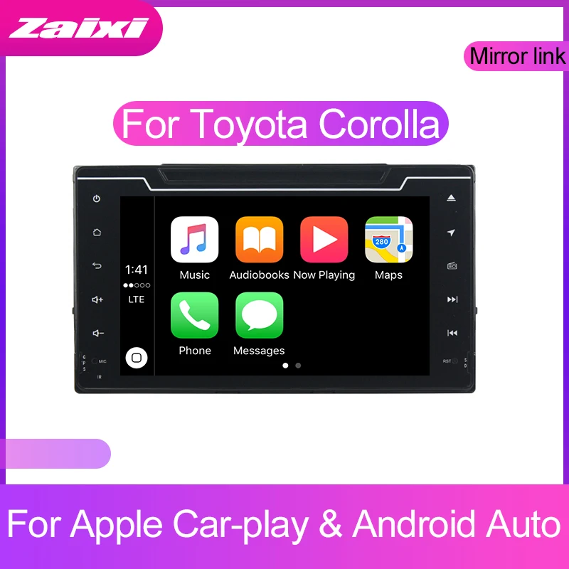 Автомобильная аудиосистема ZaiXi с сенсорным экраном Android для Toyota Corolla 2016 ~ 2019