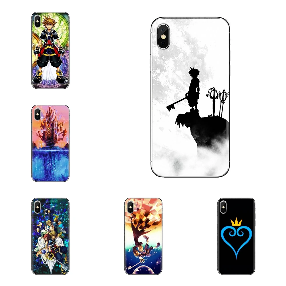 Аниме Kingdom Hearts витражное Стекло мешок TPU чехол для Xiaomi Mi3 samsung A10 A30 A40 A50 A60 A70 Galaxy S2 Note