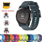 Новый 20 26 мм быстросъемный ремешок easyFit для Garmin Fenix 6X 6 6S pro 5 5X 5S Plus 22 мм силиконовый ремешок для спуска Mk1 ремешок для часов