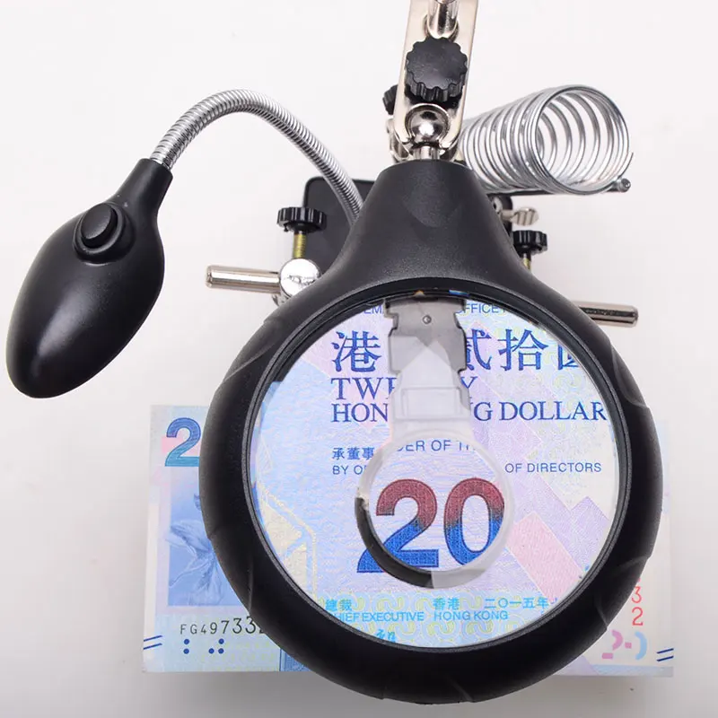 Светодиодный увеличитель Multipower Helping Hand с зажимами для припоя подставка ювелирных