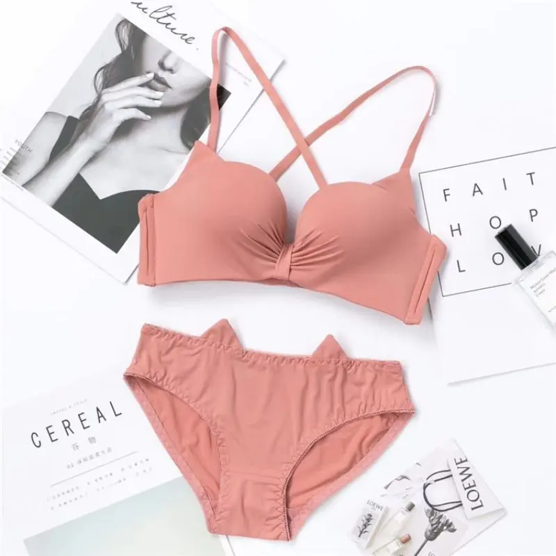 Женский бюстгальтер короткий комплект сексуальное нижнее белье с кошачьими