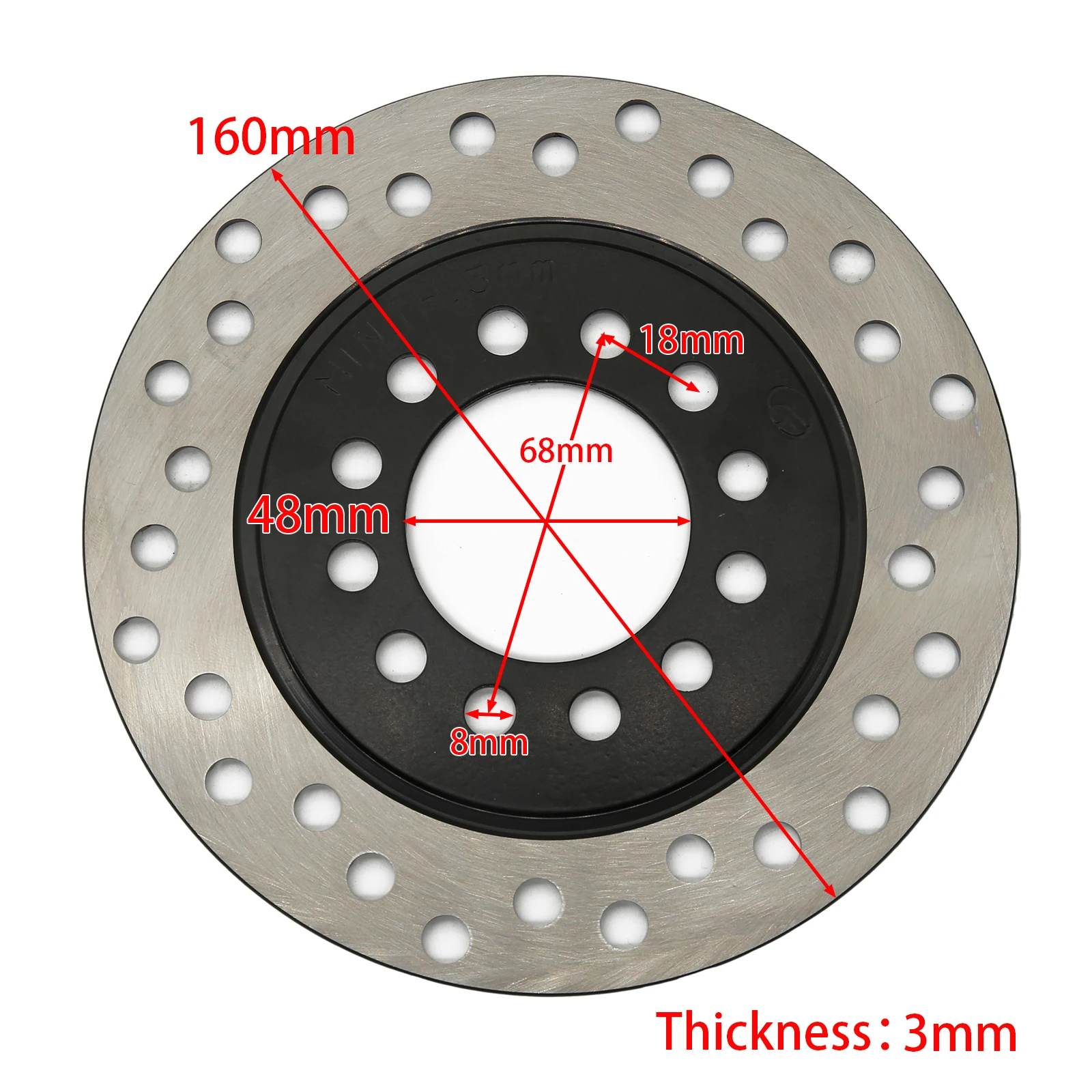 

160mm Rear Brake Disc Disk Rotor For PIT Trail Quad Dirt Bike ATV Buggy Go Kart TAOTAO 4 Wheeler