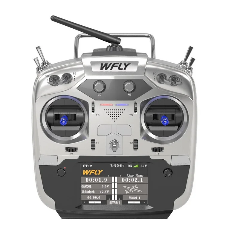 WFLY ET12 2.4GHz Remote Controller 12CH Radio Transmitter with RF209S Receiver For RC Drone Car Boat | Электроника