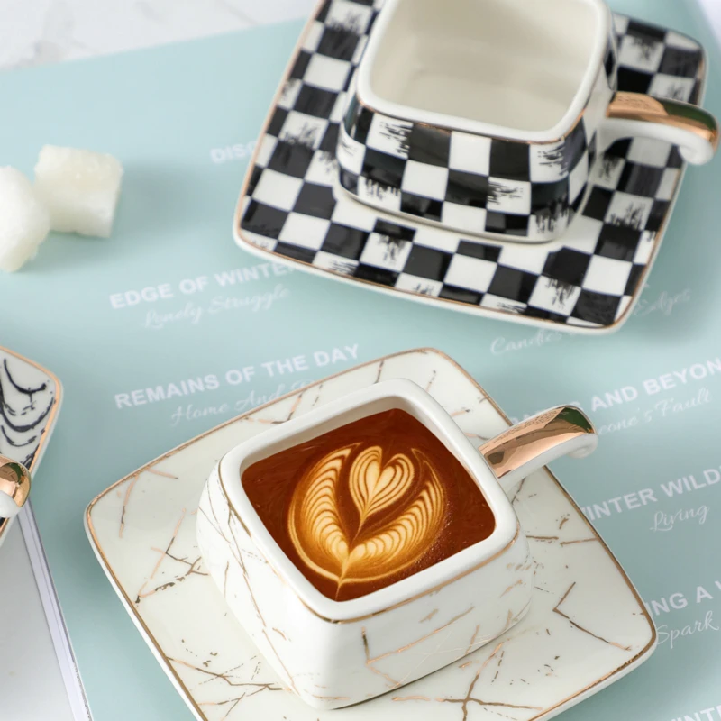 

Ceramic Turkish Coffee Cup and Saucer Espresso Coffee Mug Mini Italian Phnom Penh Tea Milk Cups Restaurant Drinkware Home Decor