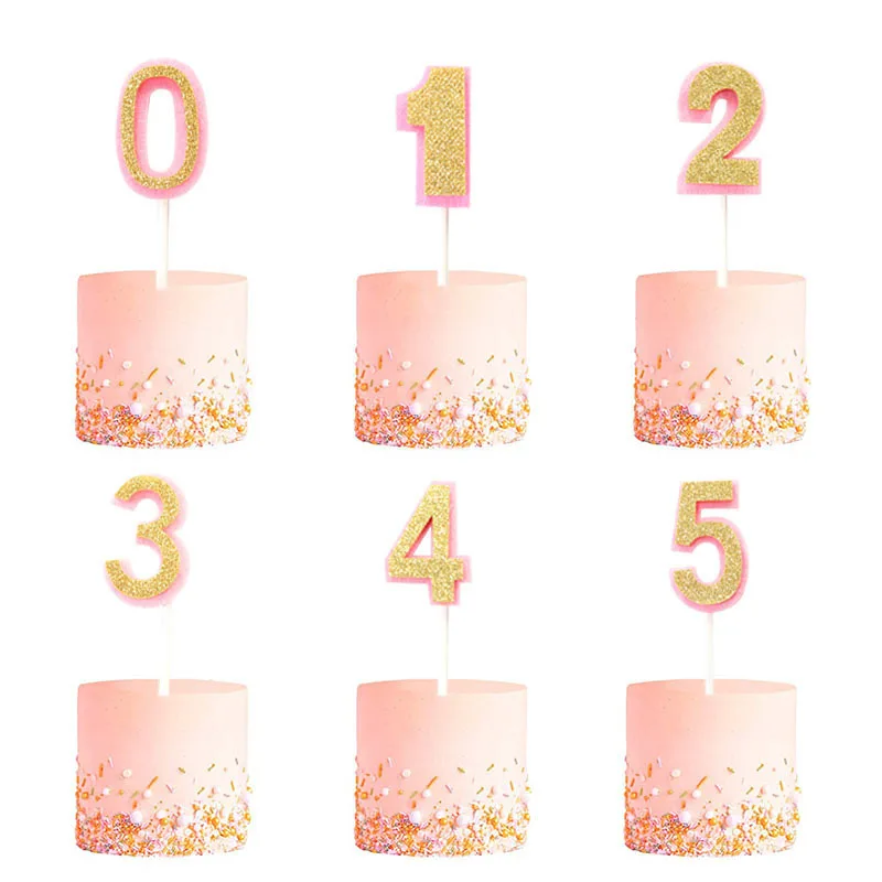 

Номер для торта, Розовый Блестящий номер 0-9, цифровая фотография для дня рождения, фотоблестки