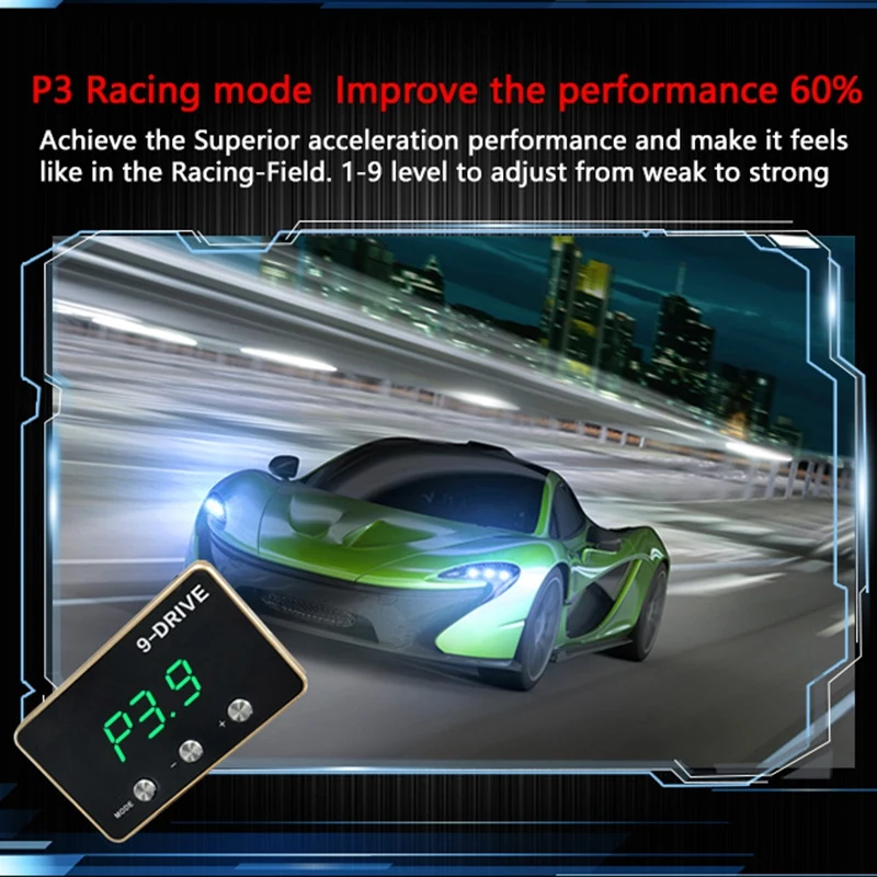 

Throttle Response Controller 9 Drive Modes Racing Accelerator Potent Booster Tuning Parts Accessory