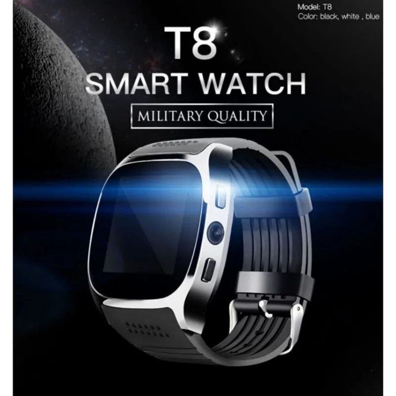 Умные часы с сенсорным экраном наручные шагомером камерой монитором сна