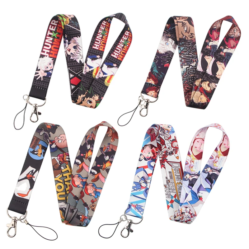 

LX508 The Hunter Anime Lanyard Neck Strap Rope For Mobile Cell Phone ID Card Badge Holder With Keychain Keyring Cute