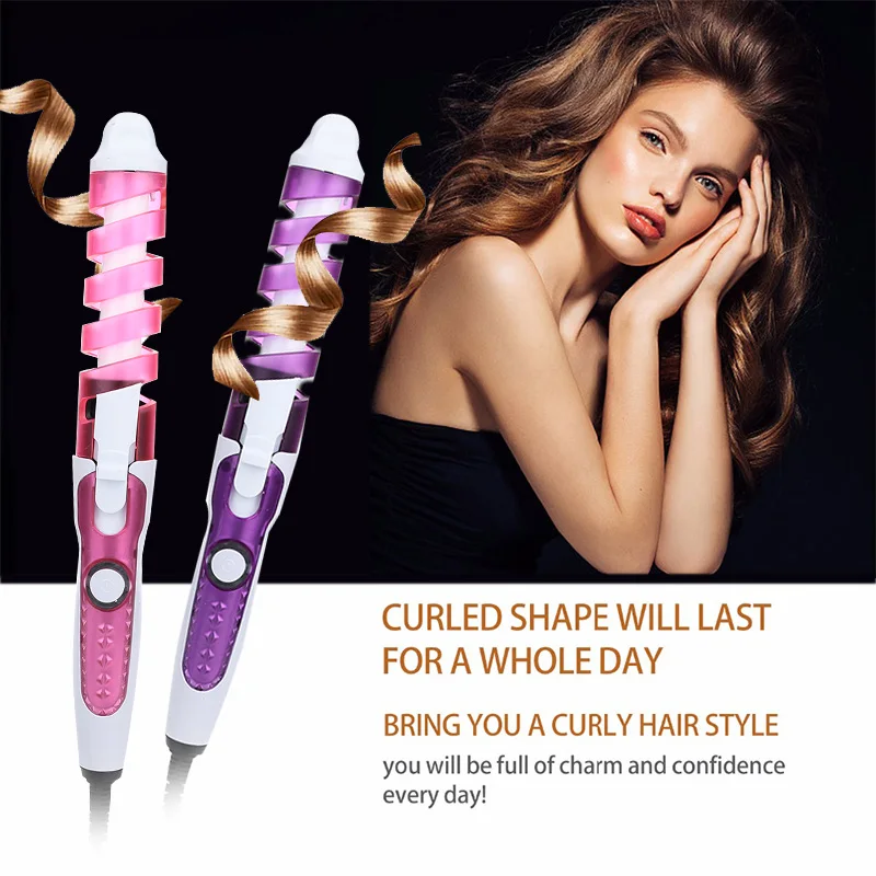 Portable Hair Curler Roller Spiral Curling Iron Salon Electric Hair Curler Beauty Curling Wand Professional Hair Styler Beauty S