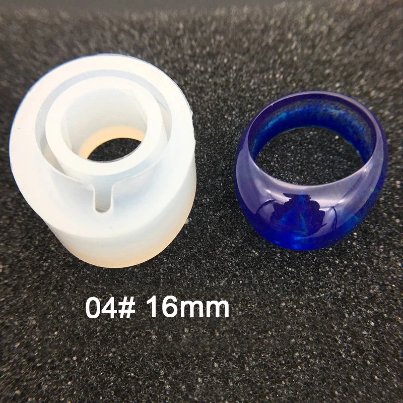 16mm-4 Ассорти DIY Силиконовое кольцо формы для смолы ювелирных изделий ремесло эпоксидные формы - Цвет: 16mm-4