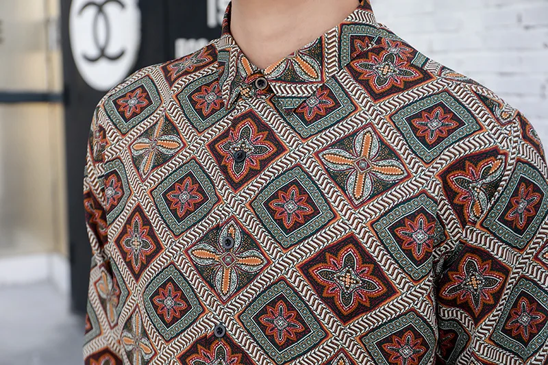 

for Vintage Shirts Men Long Sleeve Slim Casual Shirt Harajuku Streetwear Shirts Male Business Formal Dress Shirts Chemise Homme