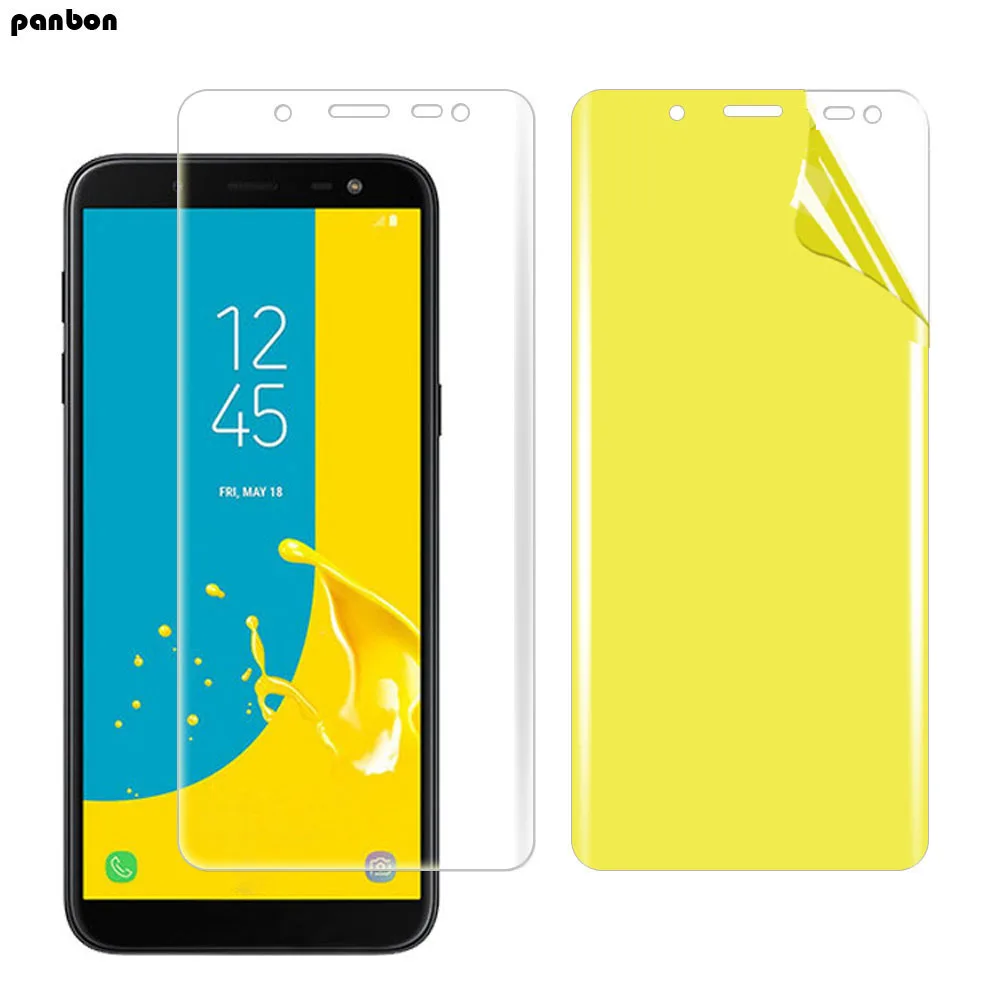 

Защитная мягкая нано-пленка с полным покрытием для Samsung galaxy J4 J6 J8 2018 HD, Взрывозащищенная прозрачная защитная пленка (не стекло)