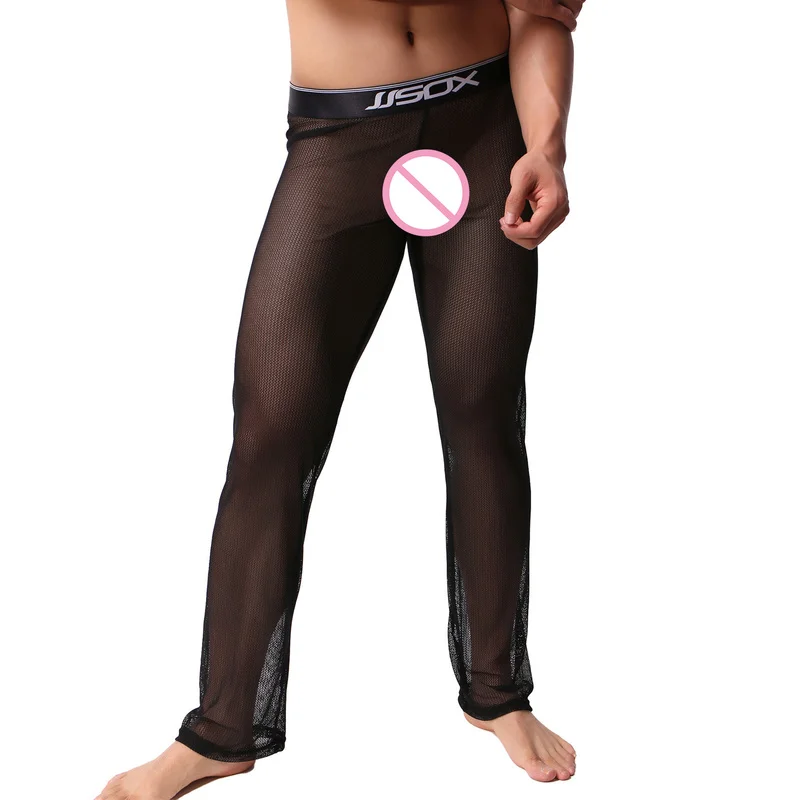 Мужские сексуальные костюмы нижнее белье сетчатые прозрачные Свободные