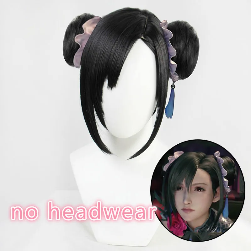 Парики для косплея финальной фантазии Tifa Lockhart термостойкие черные короткие