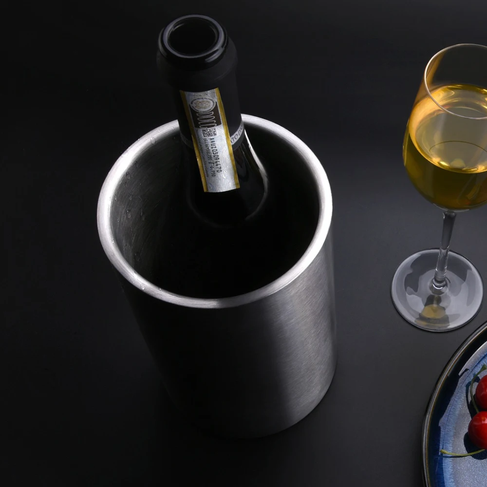 

Circle Joy ICE Storage Box Stainless Steel Double Ice Bucket Efficient Insulation Mini Ice Bucket For Red Wine No Ice Cube