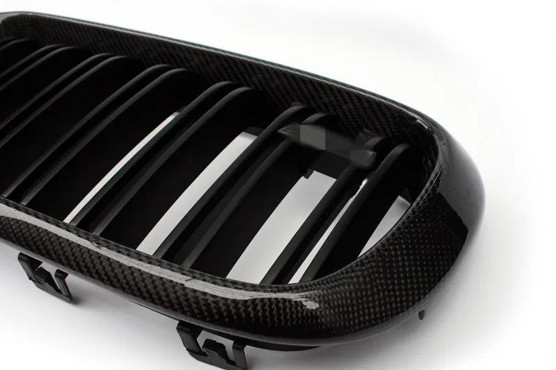 

Одна пара 2014-2018 X5 F15 X6 F16 углеродная Передняя двойная планка гриль для BMW X5 X6 автостайлинг решетка для автомобиля