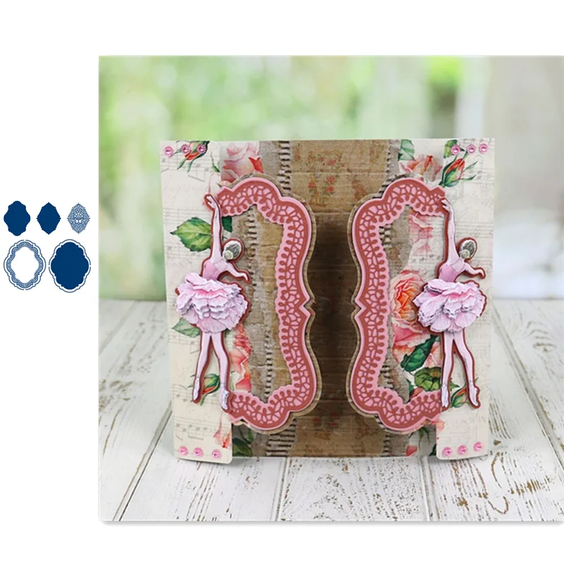 

Irregular Picture Frame Greeting Card Decoration Metal Cutting Die Stamps Scrapbooking DIY Decoration Craft Embossing Albums