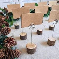 20 pack rustic wood place card holders picture holder stand rustic with 40 pieces kraft place cards bulk for wedding table home