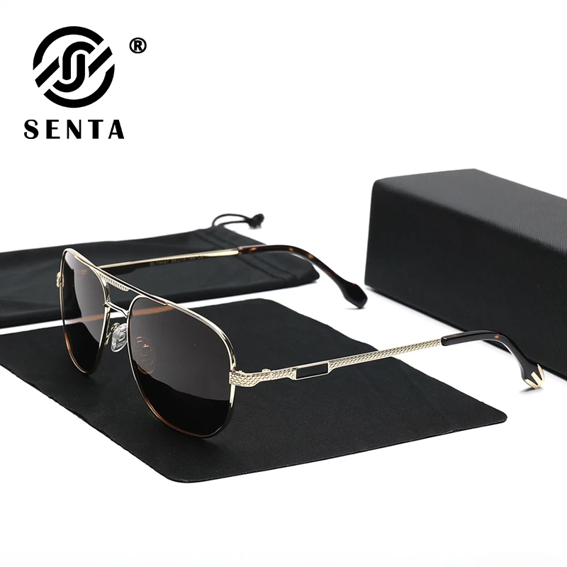 Сента брендовые классические солнцезащитные очки поляризованные Для мужчин