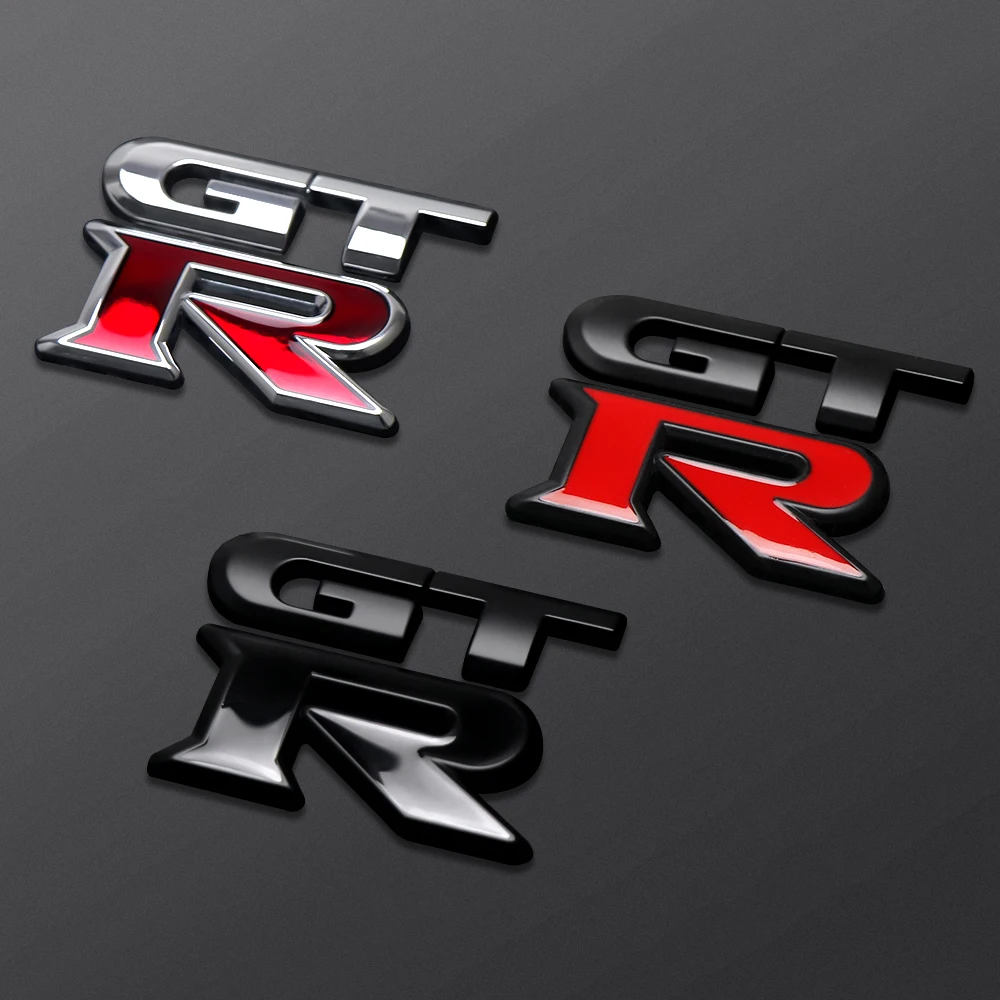 

For Nissan R35 R34 Altima March Tiida Versa Pathfinder Accessories Car 3D Metal GTR Emblem Bumper Trunk Boot Mark Stickers