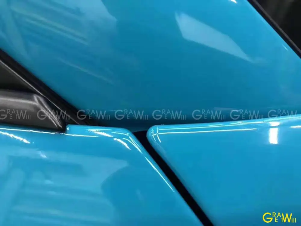 Высококачественная синяя виниловая пленка Майами без пузырьков воздуха