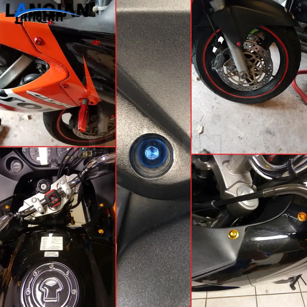 Винты Обтекатели для кузова мотоцикла 6 мм 5 шт. bmw f800gs s1000r kawasaki zzr 400 z800 z700 z1000 390 exc |