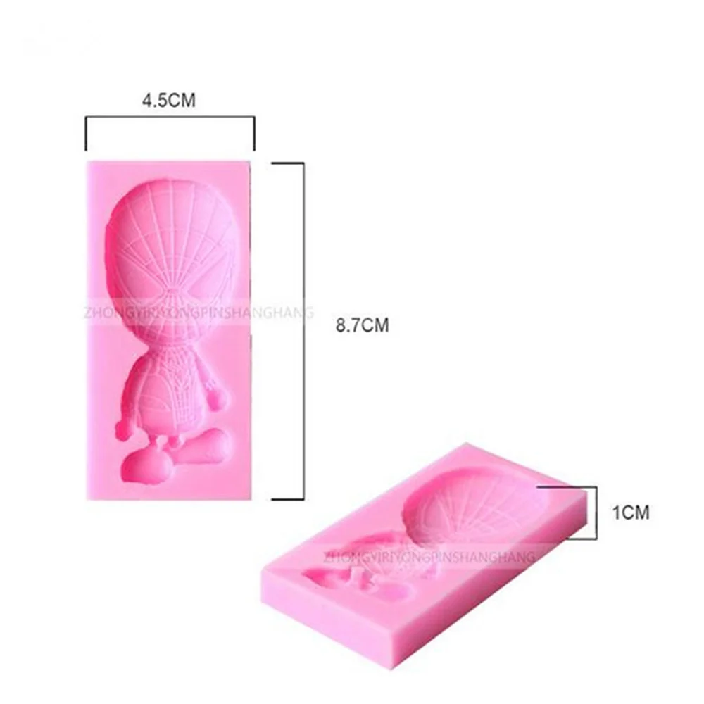 Hero Spider форма помадки торт Силиконовая шоколадная Кондитерская для печенья