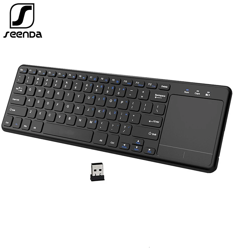 SeenDa 2 4G Беспроводная клавиатура с тачпадом и цифрами USB цифровая для Android Windows