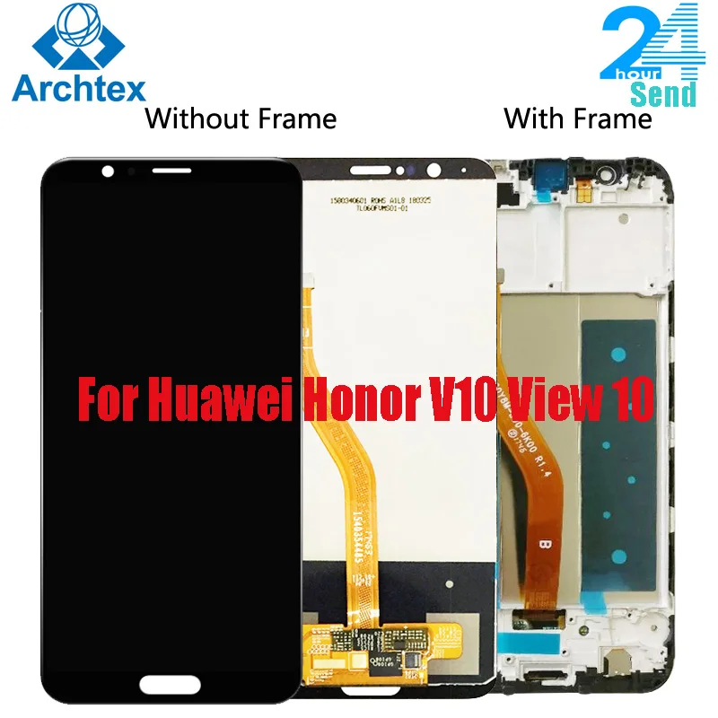 ЖК дисплей 5 99 дюйма для Huawei Honor View 10 сенсорный дигитайзер рамка + Распознавание