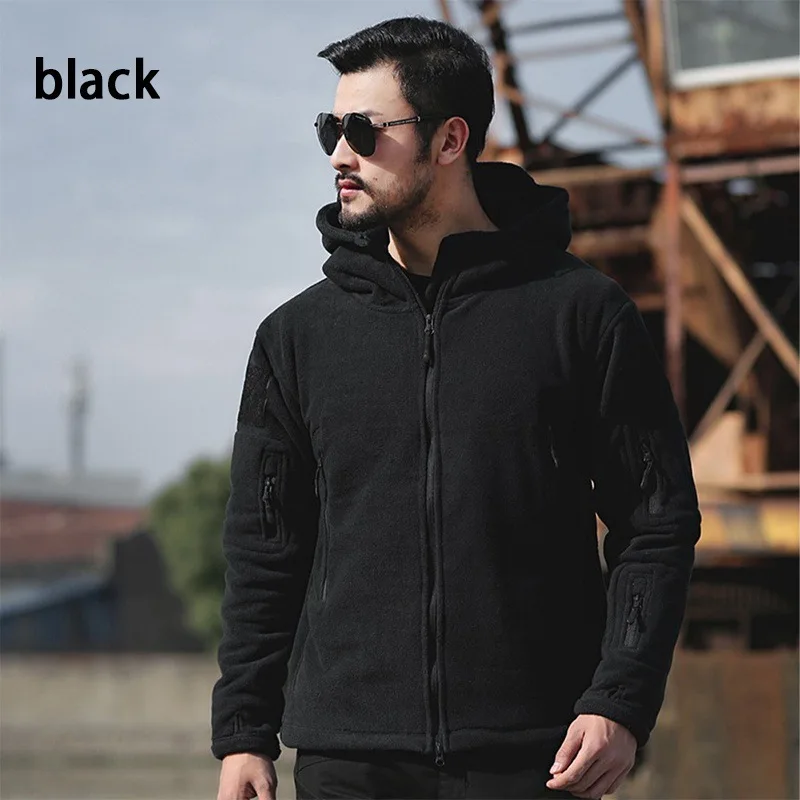 Мужская Зимняя Теплая Флисовая Военная тактическая куртка США уличная