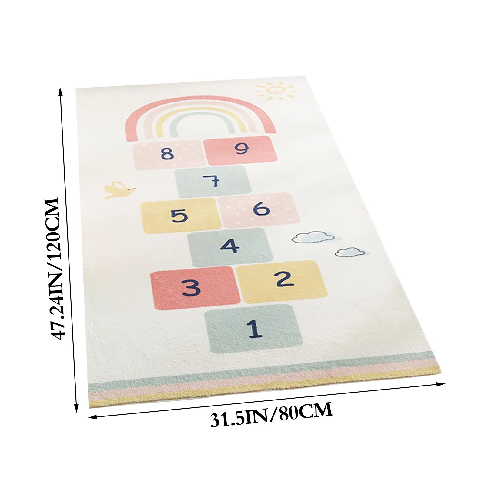 Милый коврик в стиле бохо радужного цвета детские игровые коврики Детский