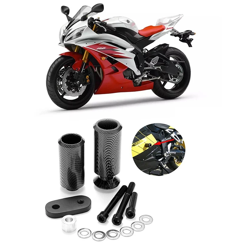 Мотоцикл без рамки слайдер Краш протектор для Yamaha YZF-R6 2006 2007-углеродное волокно |